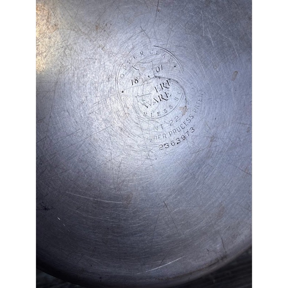 COPPER CLAD STAINLESS STEEL POT WITH LID 3 QUART CAPACITY 7 INCH‎ DIAMETER - Picture 7 of 8